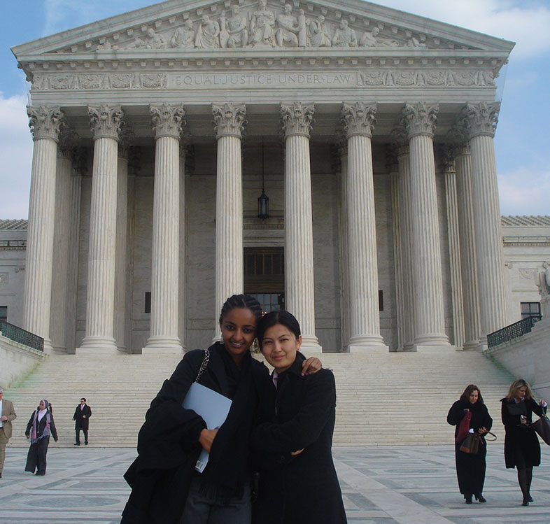 two law students in Washington D.C.