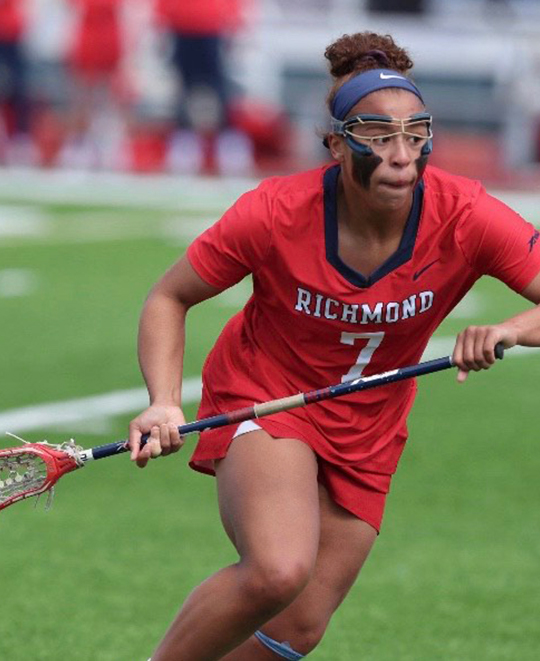 Photo of Tatiana Monds during a lacrosse game