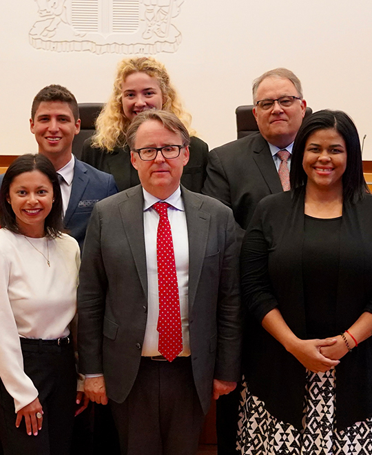 Group of people including Charles H. Rose III