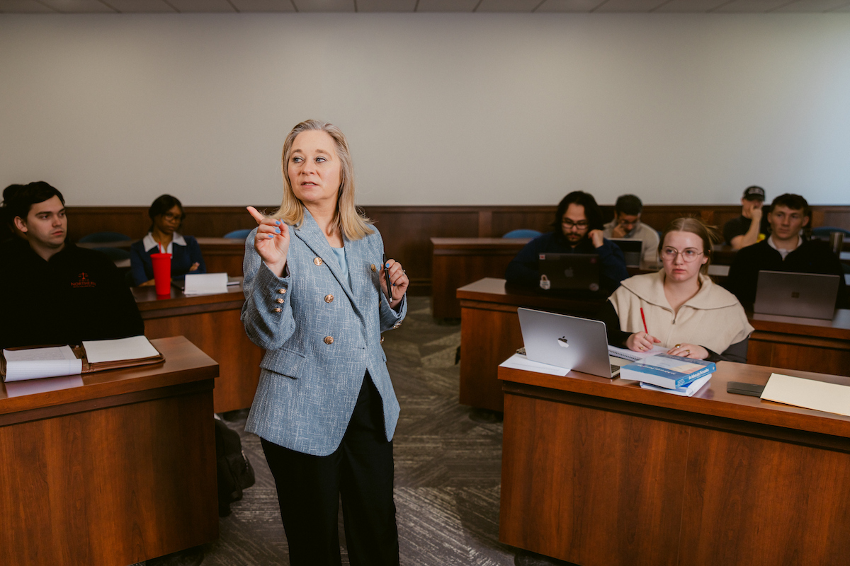 Professor teaching