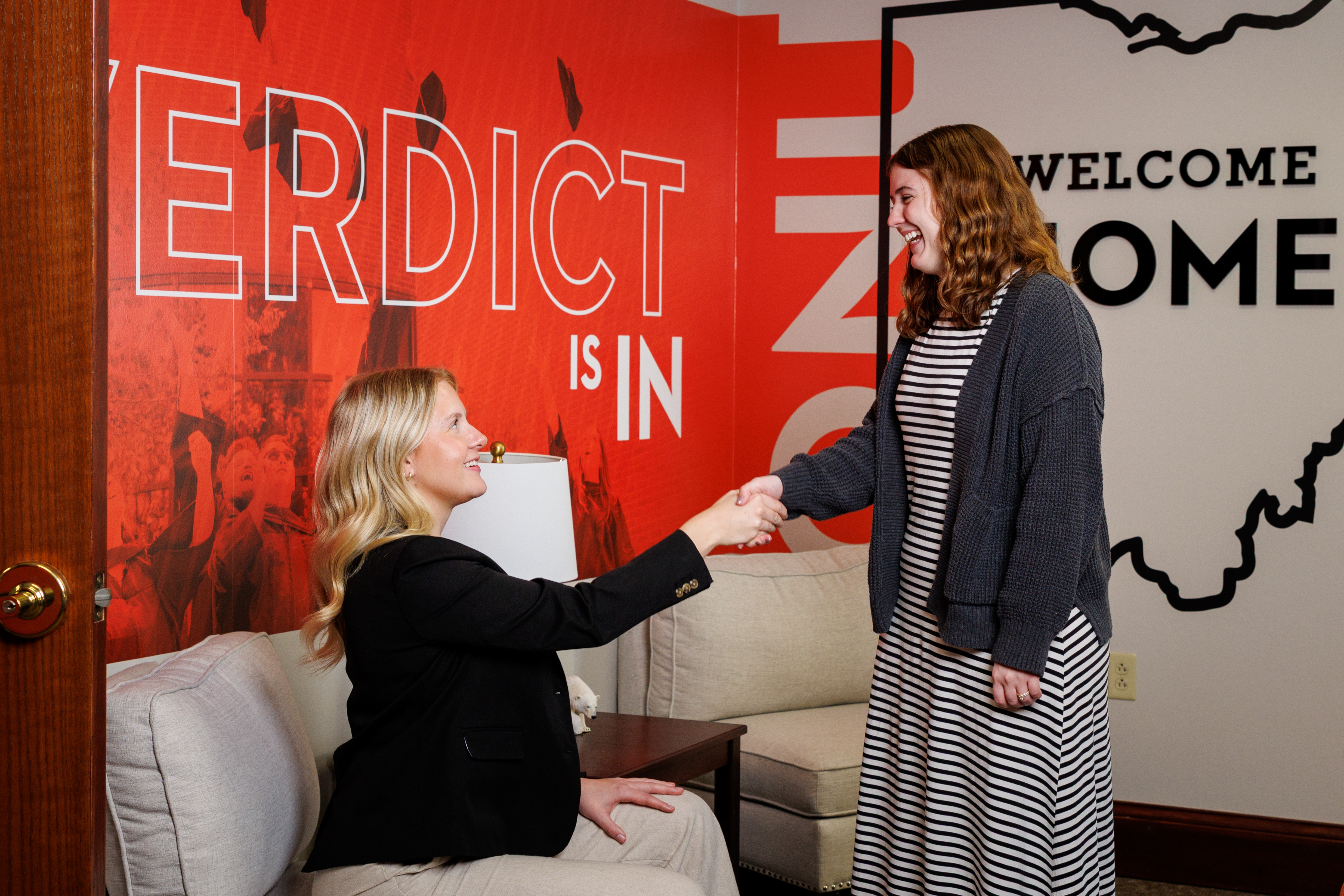 Student visits admissions department 