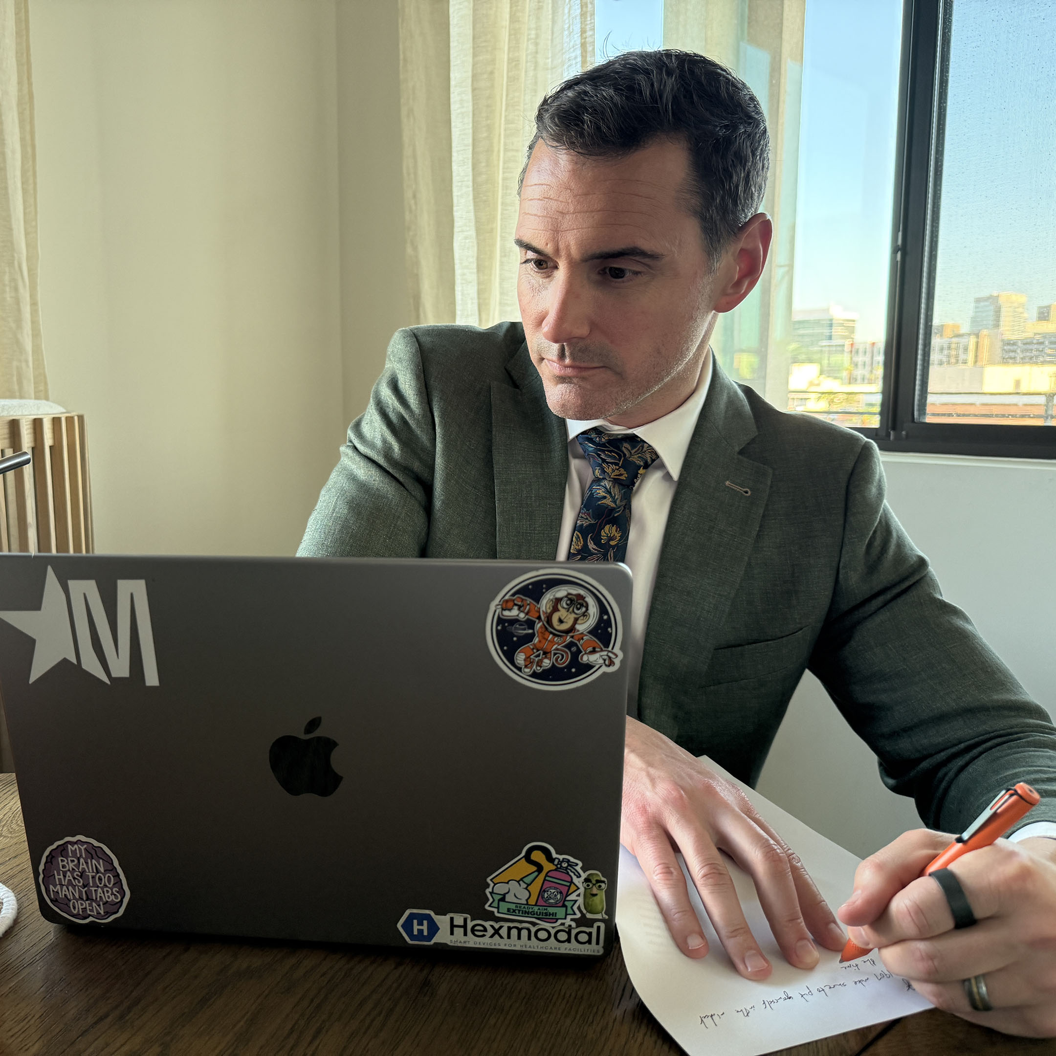 Online student working from home