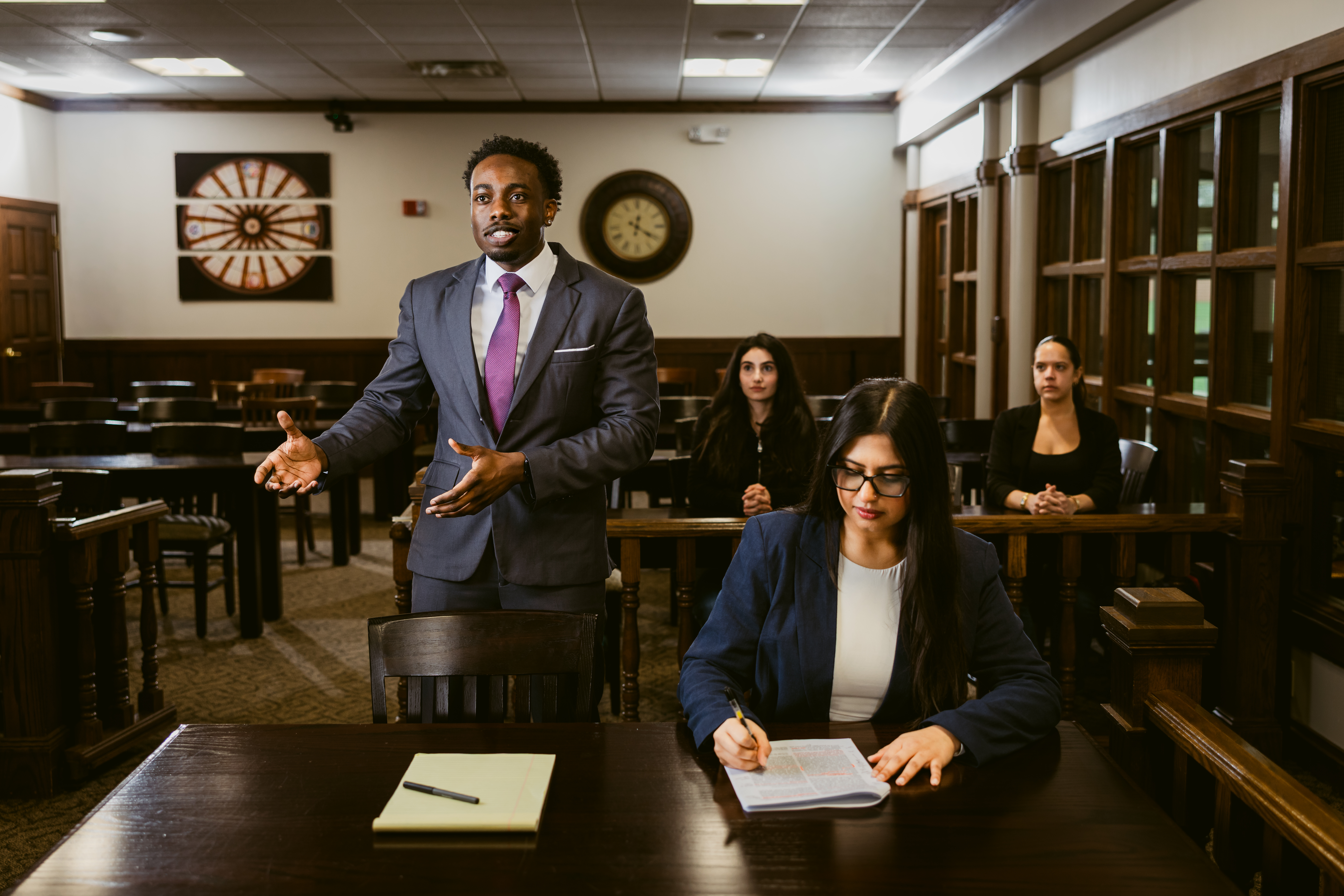 students competing in mock trial 