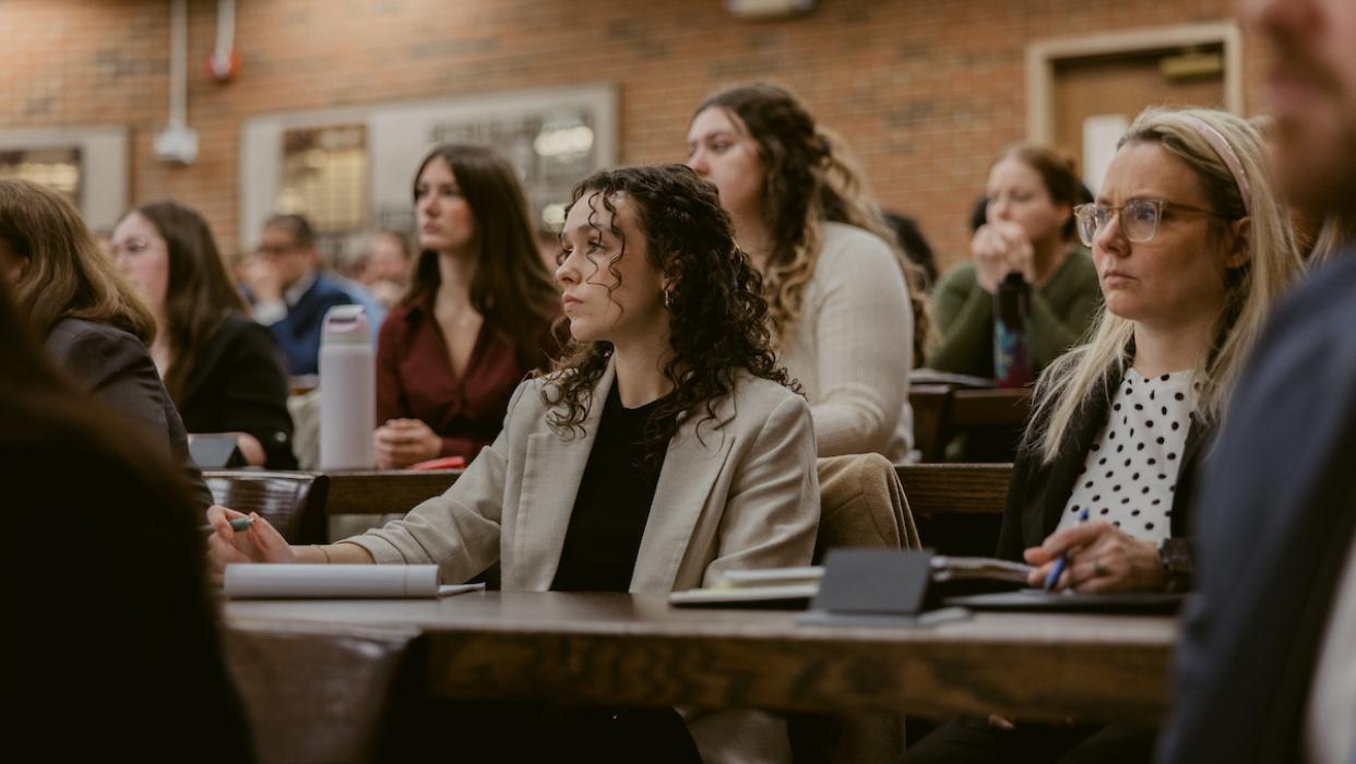 Photo of law students in a classroom